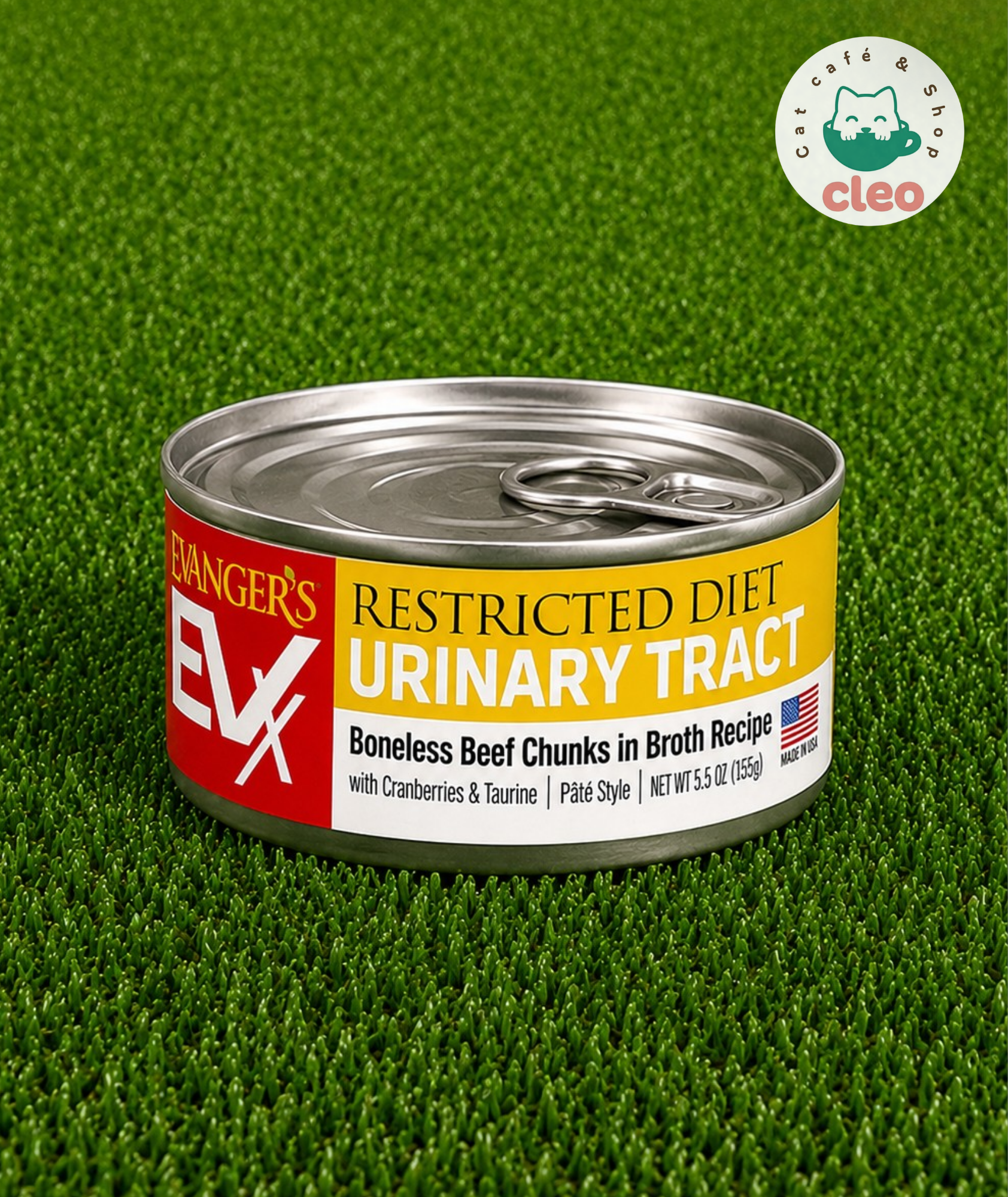 Evanger’s EVX Restricted Diet Urinary Tract 155 g | Alimento Húmedo con Res para Gatos