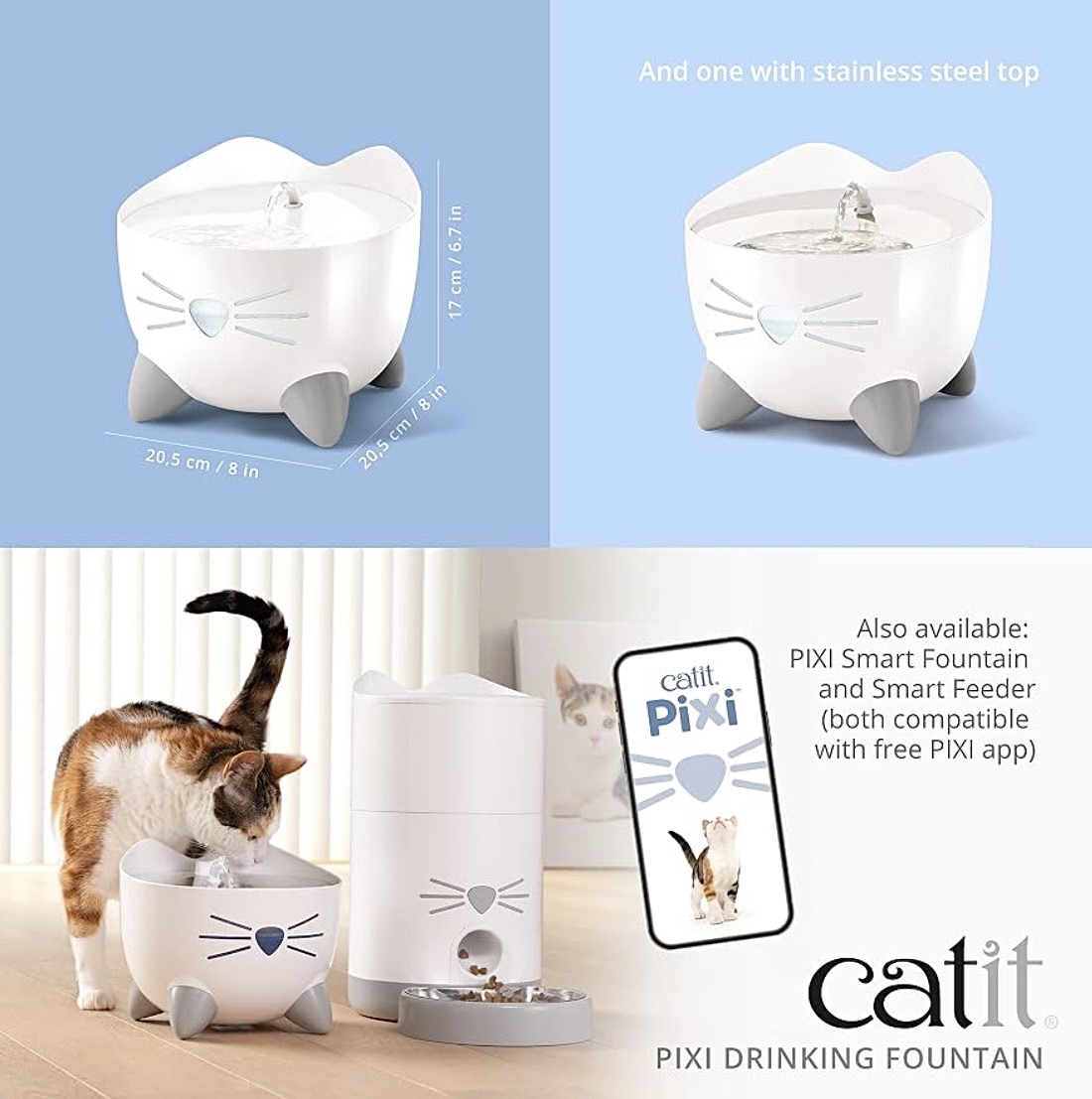 Fuente Bebedero para Gatos Catit PIXI Rosa | Hidratación con Agua en Movimiento y Diseño Felino - Imagen 5