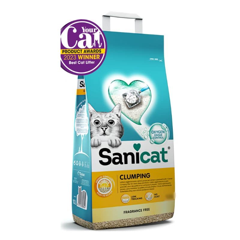 Sabbia Per Gatti Sanicat Classic + Lavanda - 16L Assorbente E Profumata