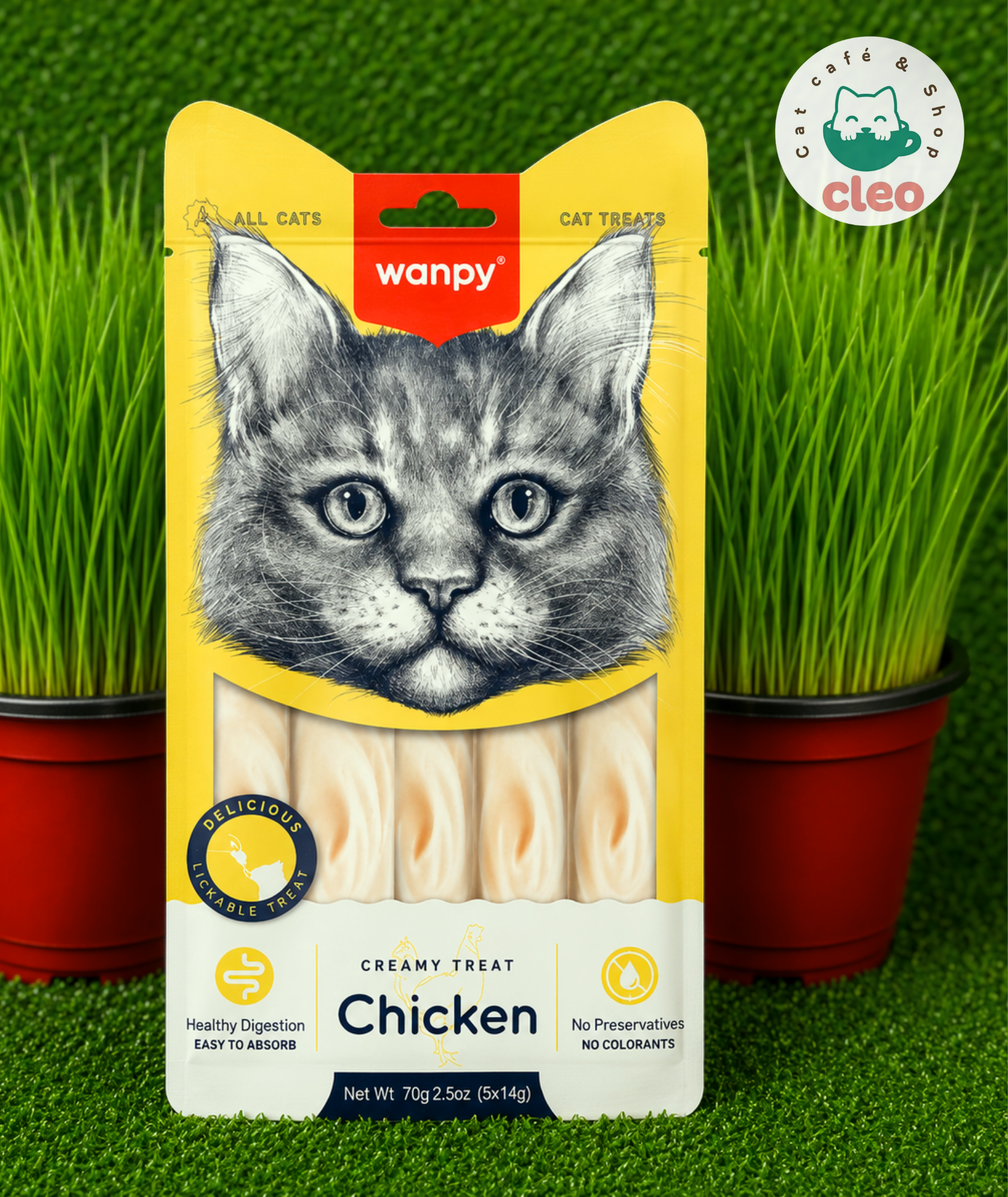Wanpy Creamy Treat Chicken 70 g | Snack Cremoso de Pollo para Gatos
