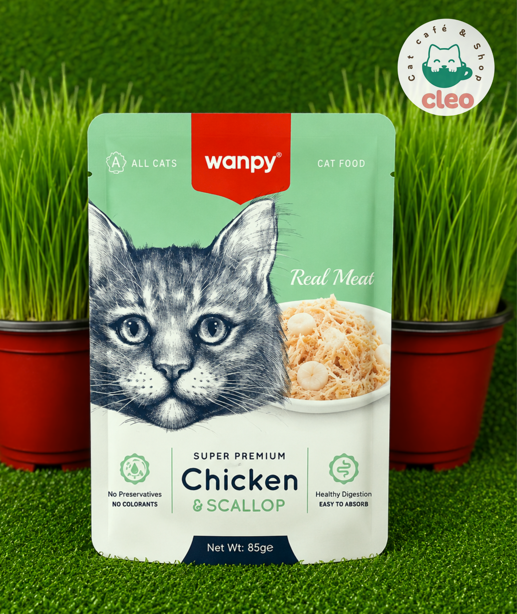 Wanpy Creamy Tuna & Scallop 70 g | Snack Cremoso de Atún y Vieira para Gatos