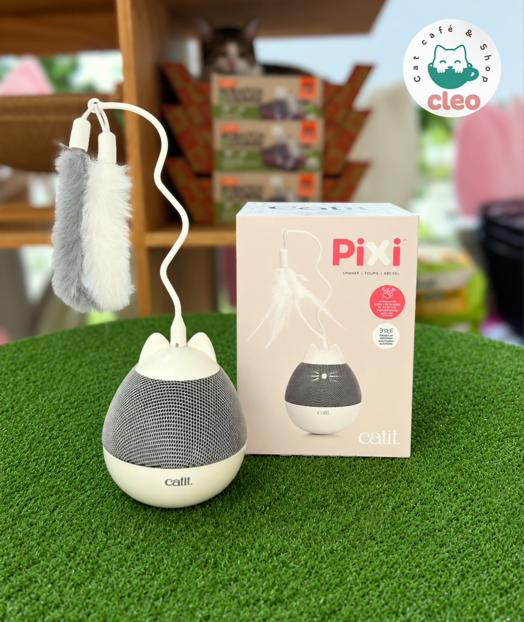 Catit PIXI Spinner | Juguete Interactivo Giratorio y Dispensador de Snacks para Gatos - Imagen 3