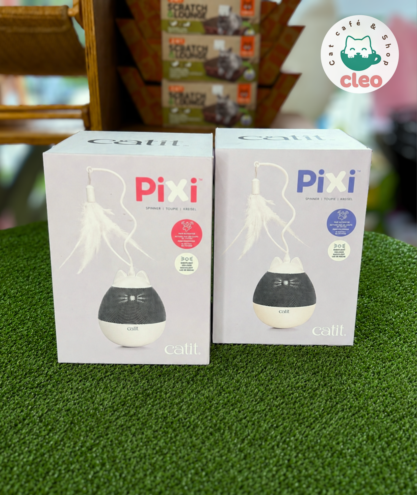 Catit PIXI Spinner | Juguete Interactivo Giratorio y Dispensador de Snacks para Gatos - Imagen 4