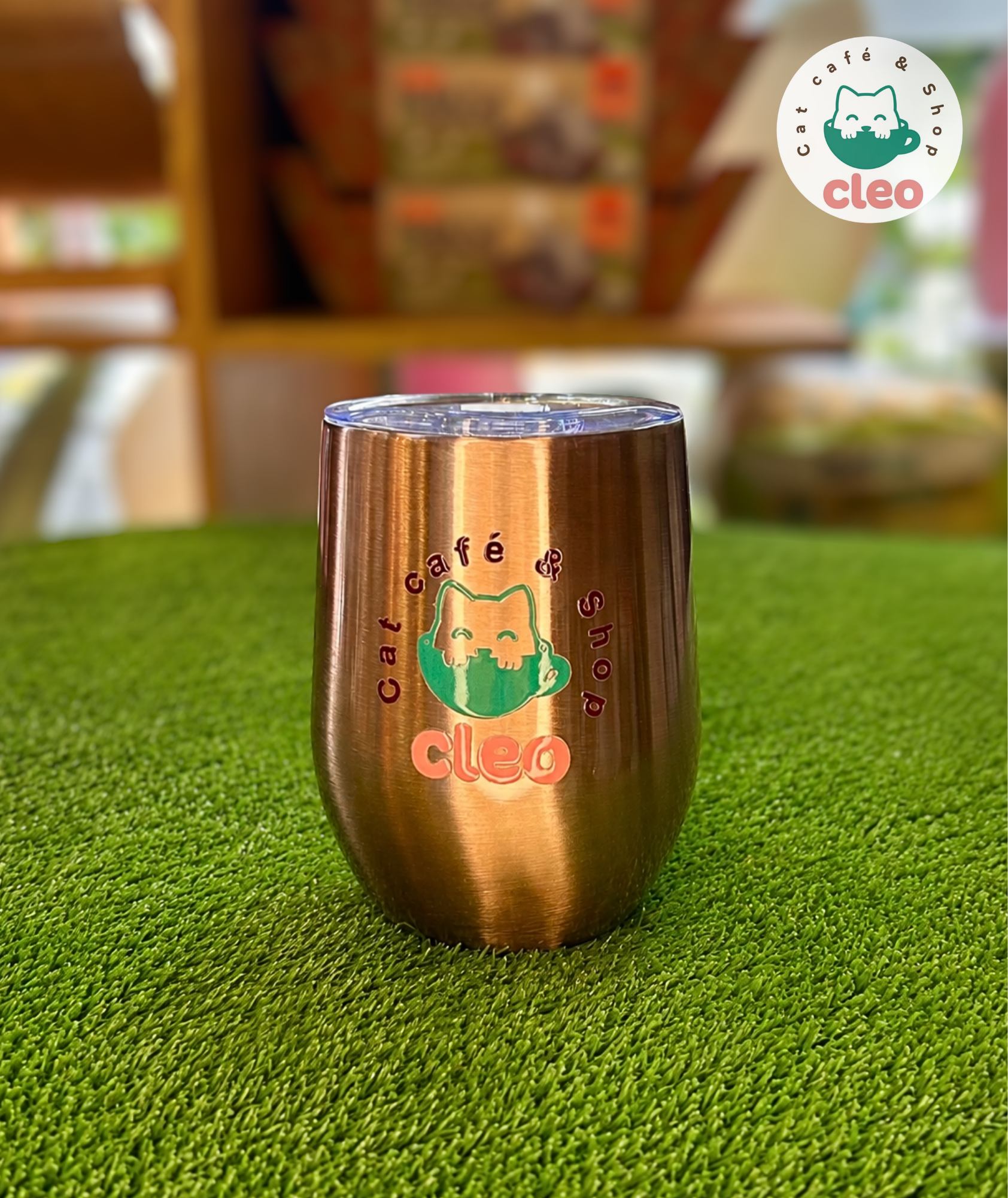 Vaso Térmico Cleo Cat Café & Shop con Tapa