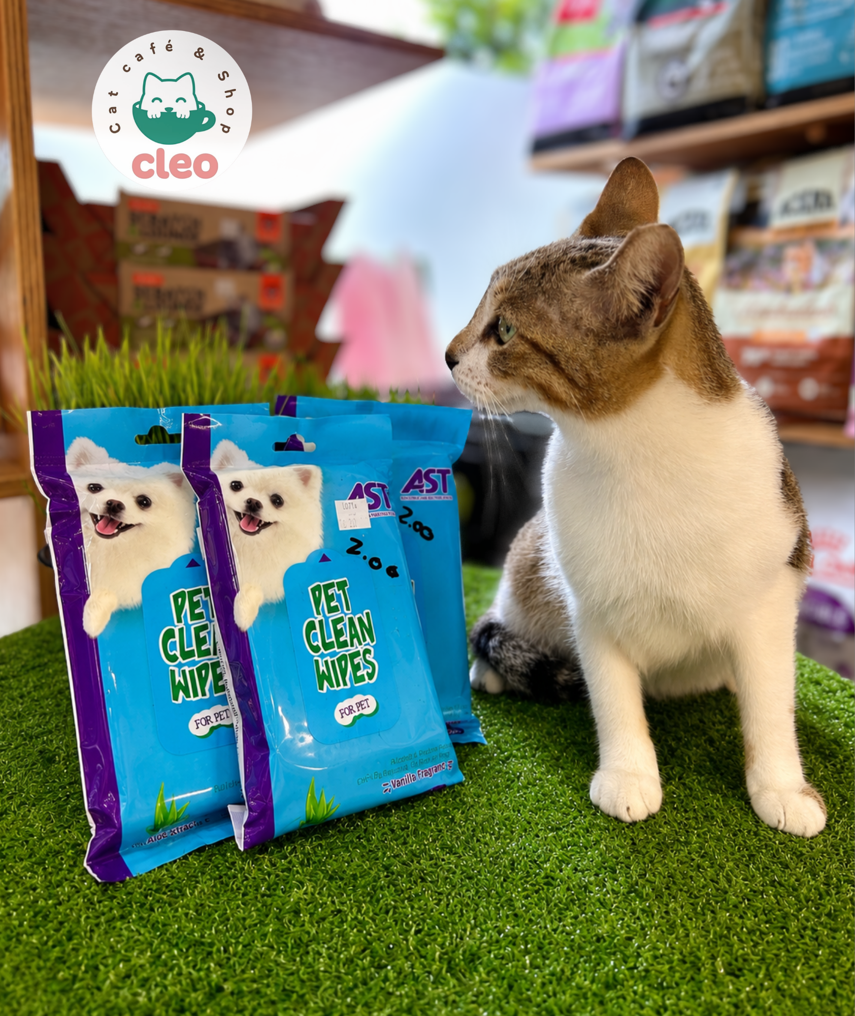 AST Pet Clean Wipes 30 Unidades | Toallitas Húmedas para Limpieza de Mascotas