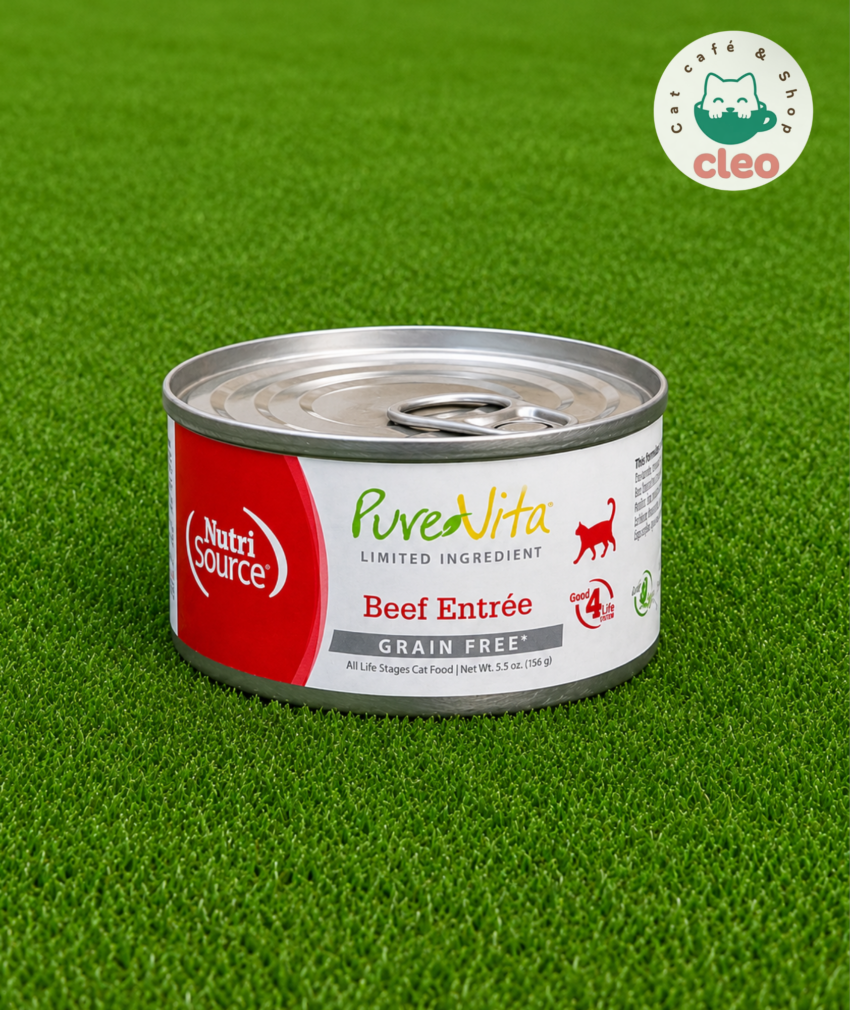 PureVita Limited Ingredient Beef Entrée NutriSource 156 g | Comida Húmeda Grain Free para Gatos