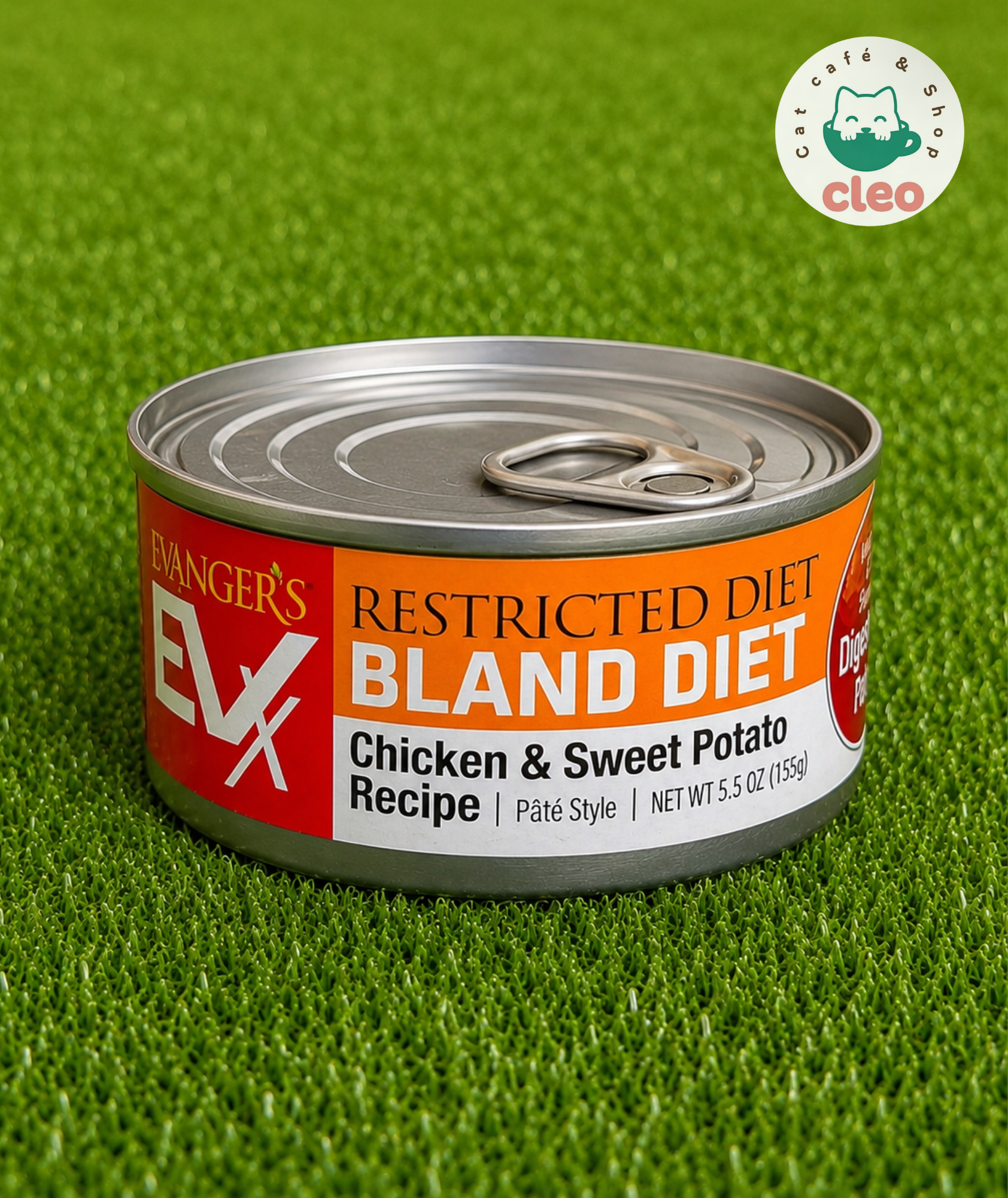 Evanger’s EVX Restricted Diet Bland Diet Chicken & Sweet Potato 155 g | Paté para Gatos de Dieta Limitada
