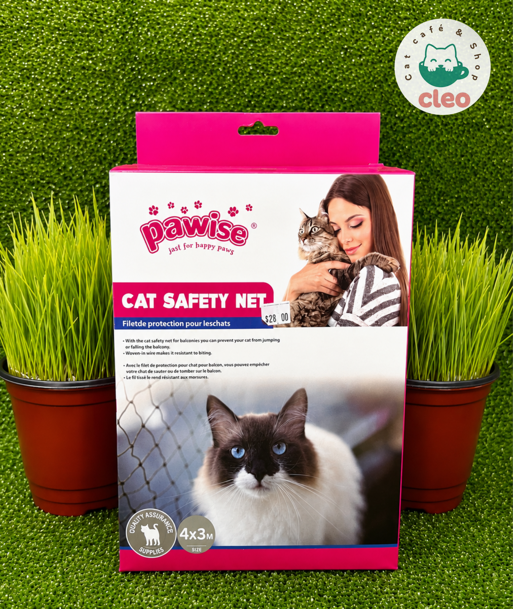 Pawise Cat Safety Net 4 x 3 m | Malla de Seguridad