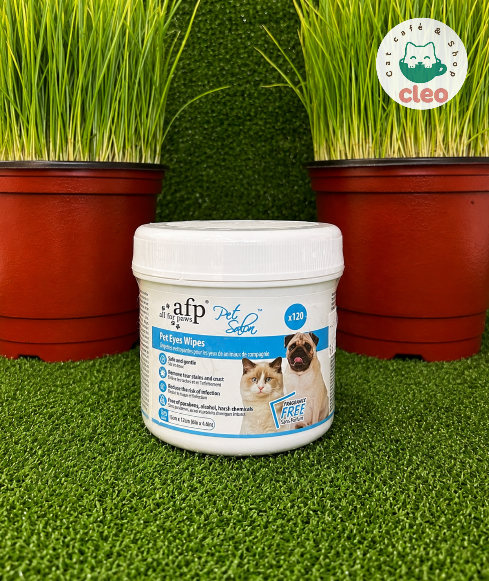 AFP Pet Salon Pet Eyes Wipes x120 | Toallitas para Limpieza de Ojos en Perros y Gatos